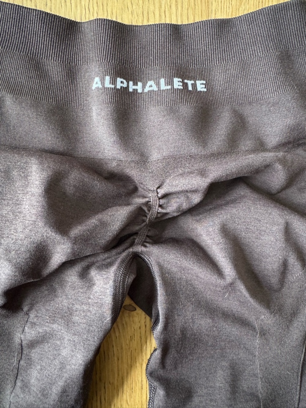 Alphalete High-Waist Leggings in Deep Brown